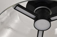 Semi Flush Nuvo 62-2064 Edmond - 17 Inch LED Semi Flush - Matte Black with Clear Glass Nuvo
