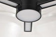 Semi Flush Nuvo 62-2064 Edmond - 17 Inch LED Semi Flush - Matte Black with Clear Glass Nuvo