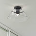 Semi Flush Nuvo 62-2064 Edmond - 17 Inch LED Semi Flush - Matte Black with Clear Glass Nuvo