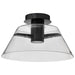 Semi Flush Nuvo 62-2064 Edmond - 17 Inch LED Semi Flush - Matte Black with Clear Glass Nuvo