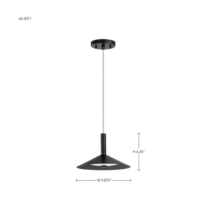 Pendant Nuvo 62-2071 Corrine - 10 Inch LED Pendant - Matte Black - 3K/4K/5K CCT Selectable Nuvo