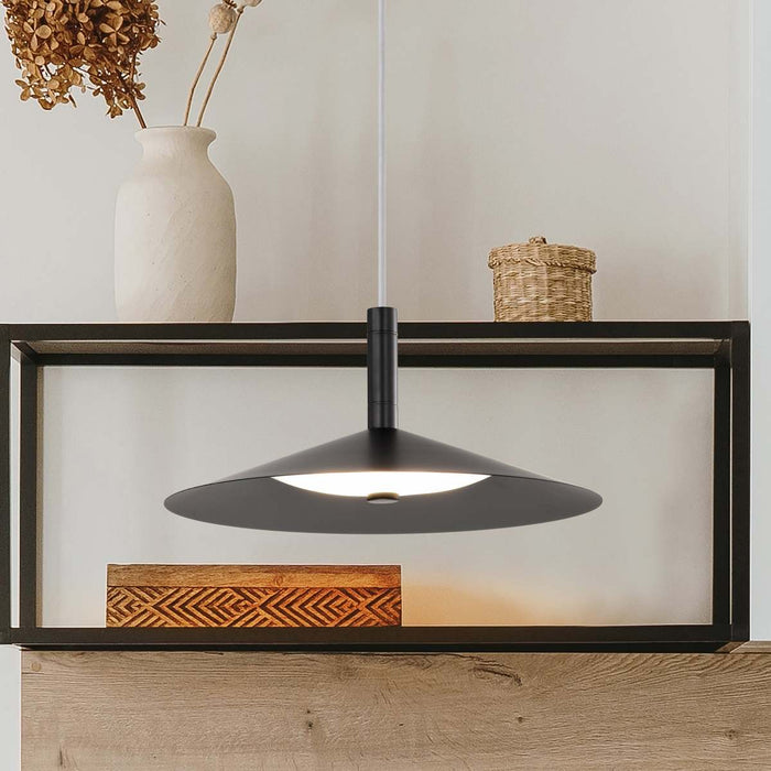 Pendant Nuvo 62-2072 Corrine - 14 Inch LED Pendant - Matte Black - 3K/4K/5K CCT Selectable Nuvo