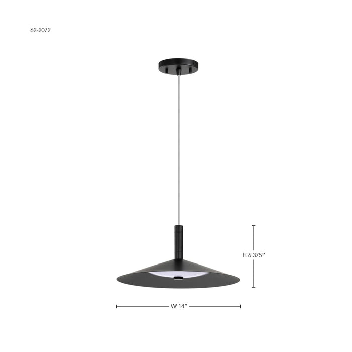Pendant Nuvo 62-2072 Corrine - 14 Inch LED Pendant - Matte Black - 3K/4K/5K CCT Selectable Nuvo