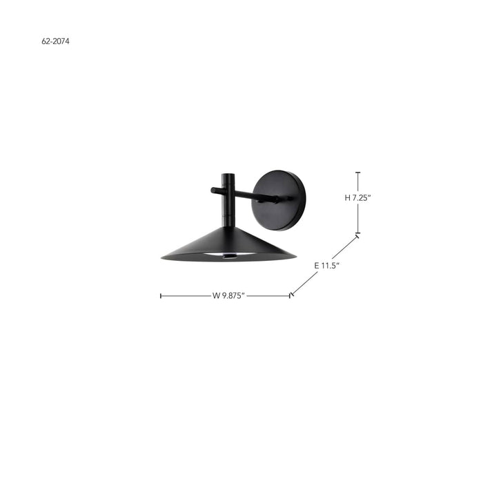 Sconce Nuvo 62-2074 Corrine - 10 Inch LED Wall Sconce - Matte Black - 3K/4K/5K CCT Selectable Nuvo