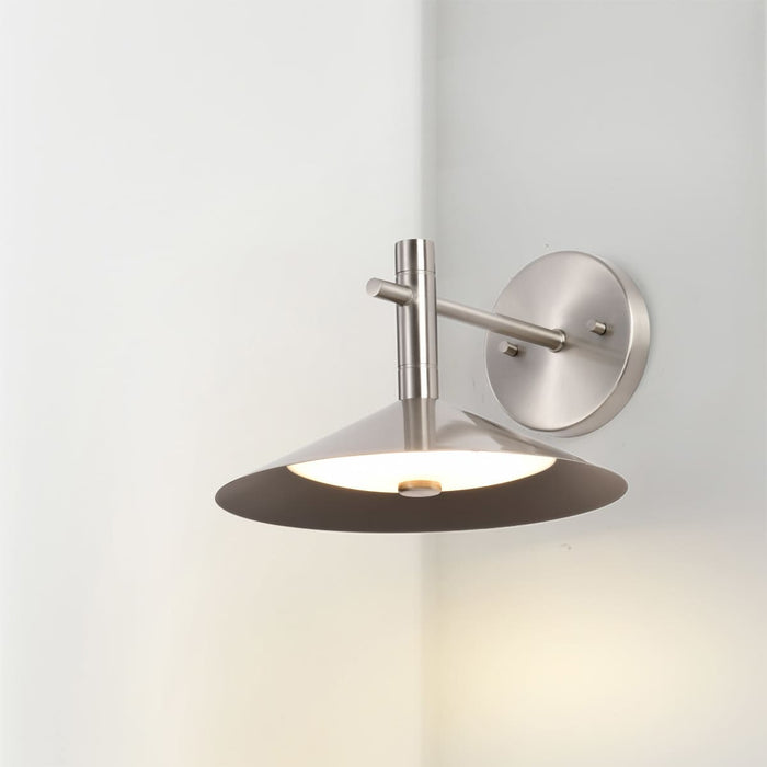 Sconce Nuvo 62-2084 Corrine - 10 Inch LED Wall Sconce - Brushed Nickel - 3K/4K/5K CCT Selectable Nuvo