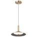 Pendant Nuvo 62-2091 Corrine - 10 Inch LED Pendant - Burnished Brass - 3K/4K/5K CCT Selectable Nuvo
