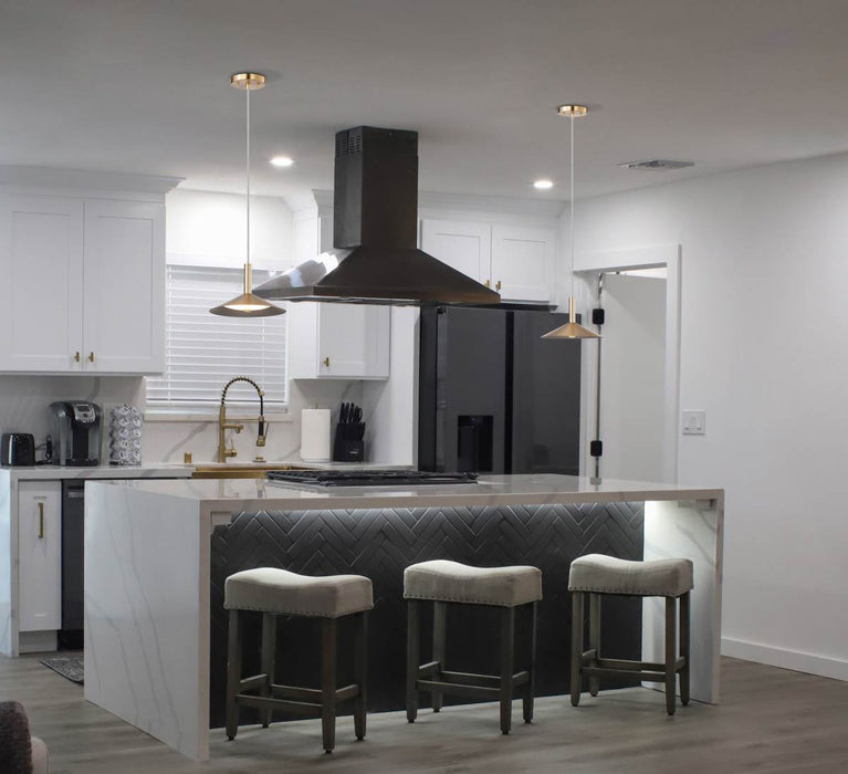 Pendant Nuvo 62-2091 Corrine - 10 Inch LED Pendant - Burnished Brass - 3K/4K/5K CCT Selectable Nuvo