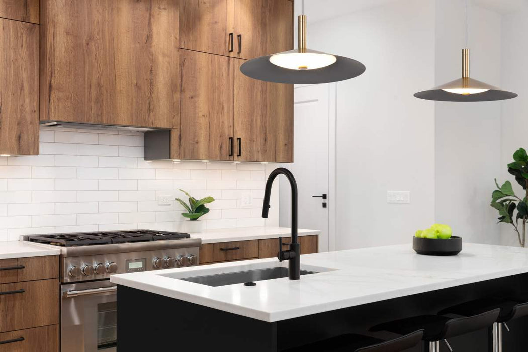 Pendant Nuvo 62-2092 Corrine - 14 Inch LED Pendant - Burnished Brass - 3K/4K/5K CCT Selectable Nuvo