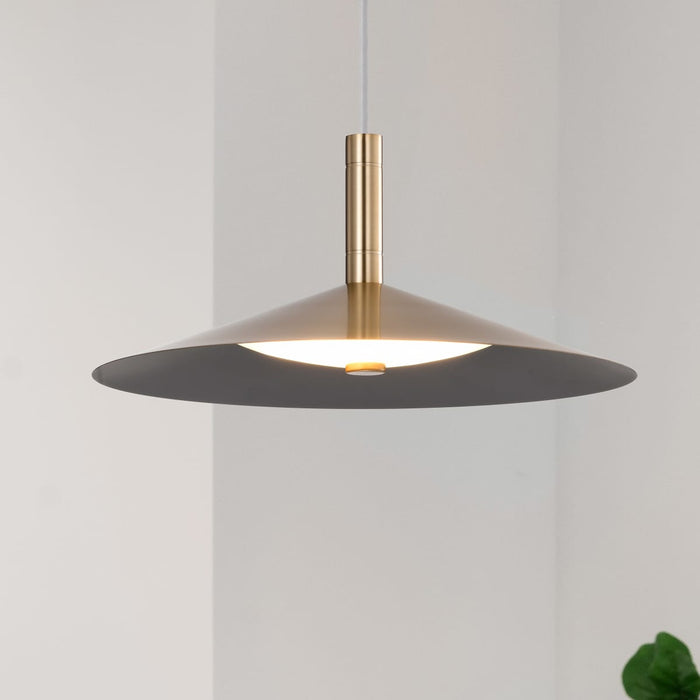 Pendant Nuvo 62-2092 Corrine - 14 Inch LED Pendant - Burnished Brass - 3K/4K/5K CCT Selectable Nuvo