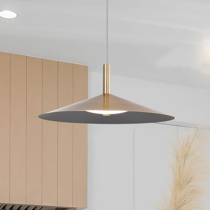 Pendant Nuvo 62-2093 Corrine - 18 Inch LED Pendant - Burnished Brass - 3K/4K/5K CCT Selectable Nuvo