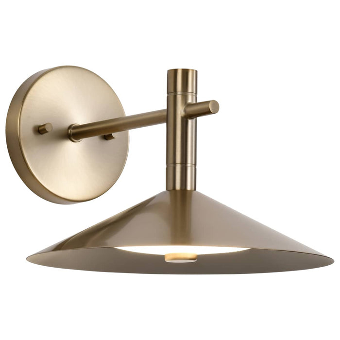 Sconce Nuvo 62-2094 Corrine - 10 Inch LED Wall Sconce - Burnished Brass - 3K/4K/5K CCT Selectable Nuvo