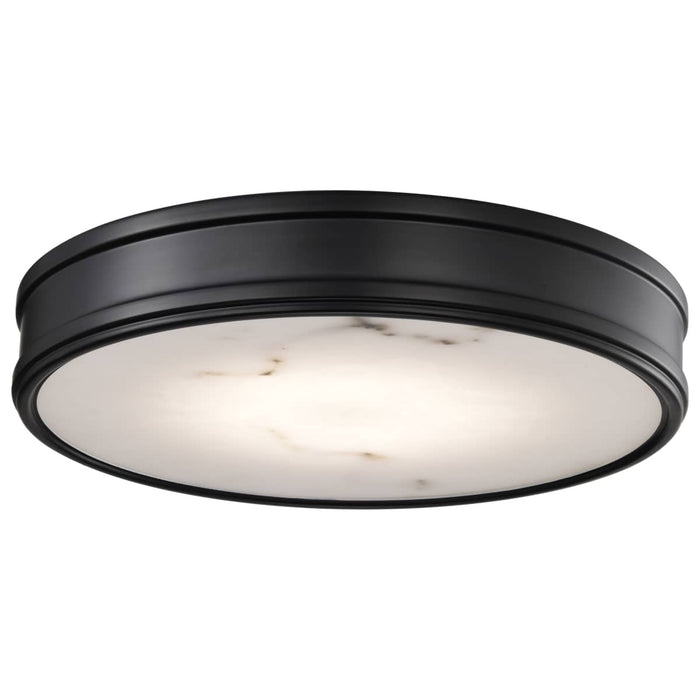 Flush Mount Nuvo 62-2101 Kendall - 14 Inch LED Flush Mount - Matte Black with Alabaster Glass Nuvo