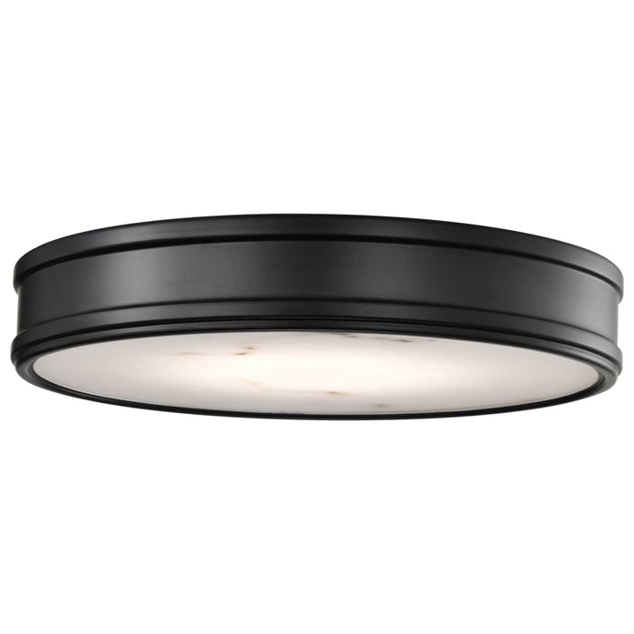 Flush Mount Nuvo 62-2101 Kendall - 14 Inch LED Flush Mount - Matte Black with Alabaster Glass Nuvo