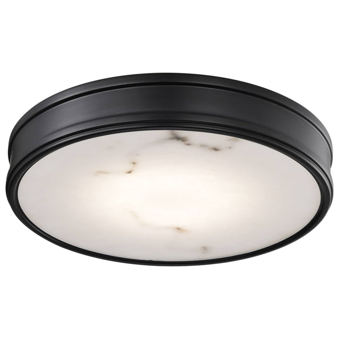 Flush Mount Nuvo 62-2101 Kendall - 14 Inch LED Flush Mount - Matte Black with Alabaster Glass Nuvo