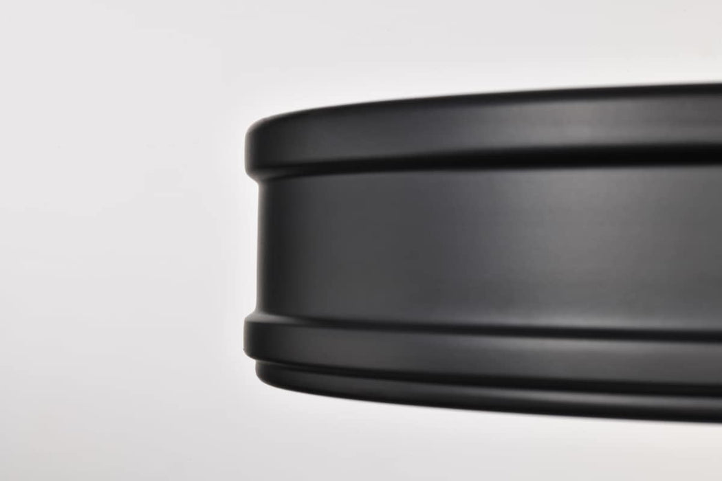 Flush Mount Nuvo 62-2101 Kendall - 14 Inch LED Flush Mount - Matte Black with Alabaster Glass Nuvo