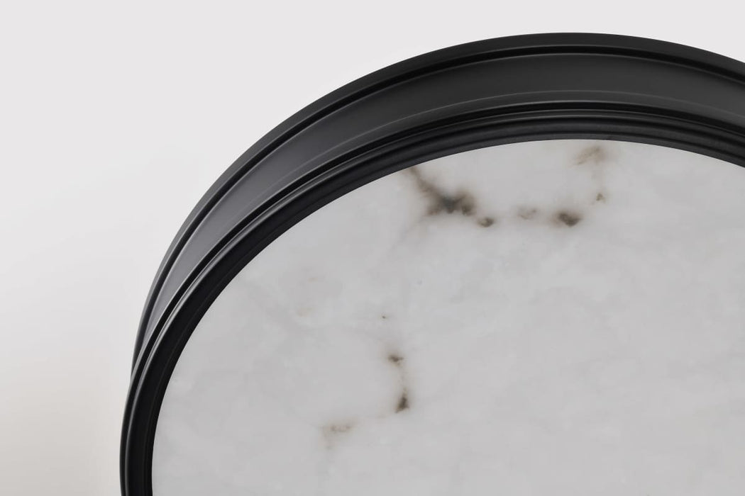 Flush Mount Nuvo 62-2101 Kendall - 14 Inch LED Flush Mount - Matte Black with Alabaster Glass Nuvo