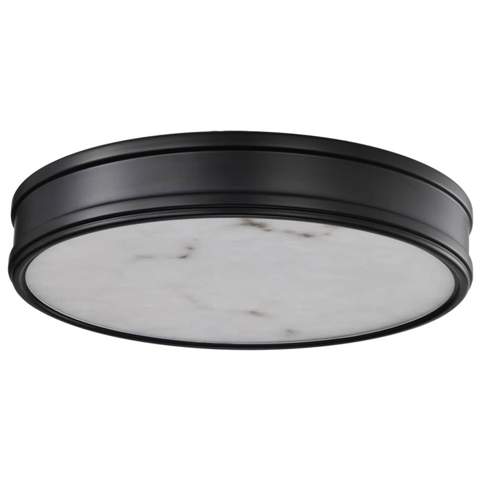 Flush Mount Nuvo 62-2101 Kendall - 14 Inch LED Flush Mount - Matte Black with Alabaster Glass Nuvo