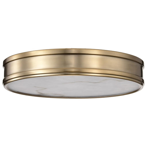 Flush Mount Nuvo 62-2121 Kendall - 14 Inch LED Flush Mount - Burnished Brass with Alabaster Glass Nuvo