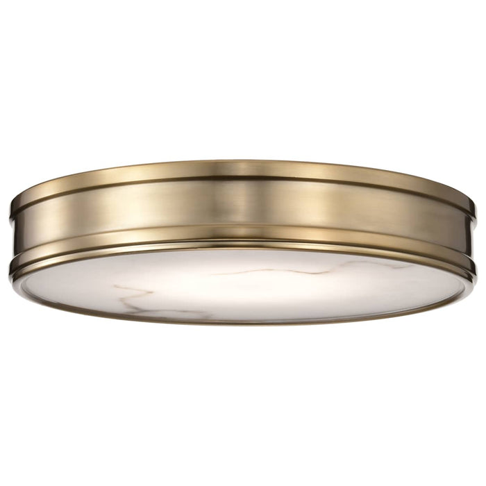 Flush Mount Nuvo 62-2121 Kendall - 14 Inch LED Flush Mount - Burnished Brass with Alabaster Glass Nuvo