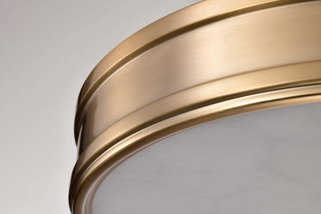 Flush Mount Nuvo 62-2121 Kendall - 14 Inch LED Flush Mount - Burnished Brass with Alabaster Glass Nuvo