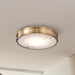 Flush Mount Nuvo 62-2121 Kendall - 14 Inch LED Flush Mount - Burnished Brass with Alabaster Glass Nuvo