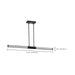 Island Pendant Nuvo 62-2132 Kingsport - 44 Inch LED Island Pendant - Matte Black - Acrylic Lens Nuvo