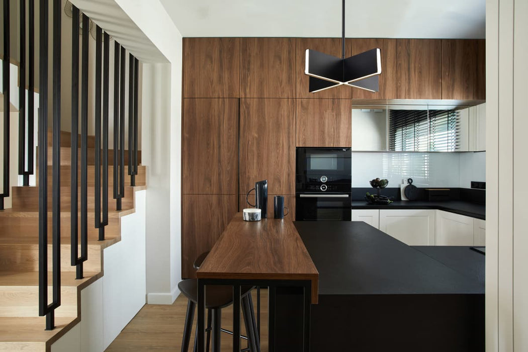 Pendant Nuvo 62-2141 Blaine - 16 Inch LED Pendant - Matte Black - Acrylic Lens Nuvo