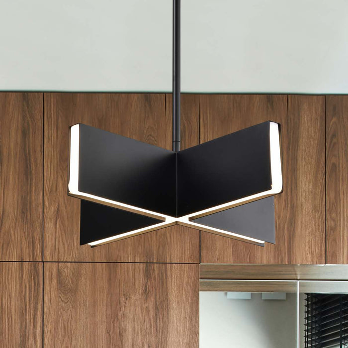 Pendant Nuvo 62-2141 Blaine - 16 Inch LED Pendant - Matte Black - Acrylic Lens Nuvo