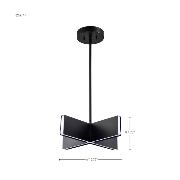 Pendant Nuvo 62-2141 Blaine - 16 Inch LED Pendant - Matte Black - Acrylic Lens Nuvo