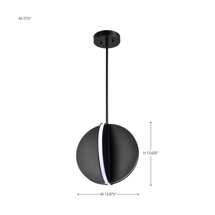 Pendant Nuvo 62-2151 Blaine - 13 Inch LED Pendant - Matte Black - Acrylic Lens Nuvo