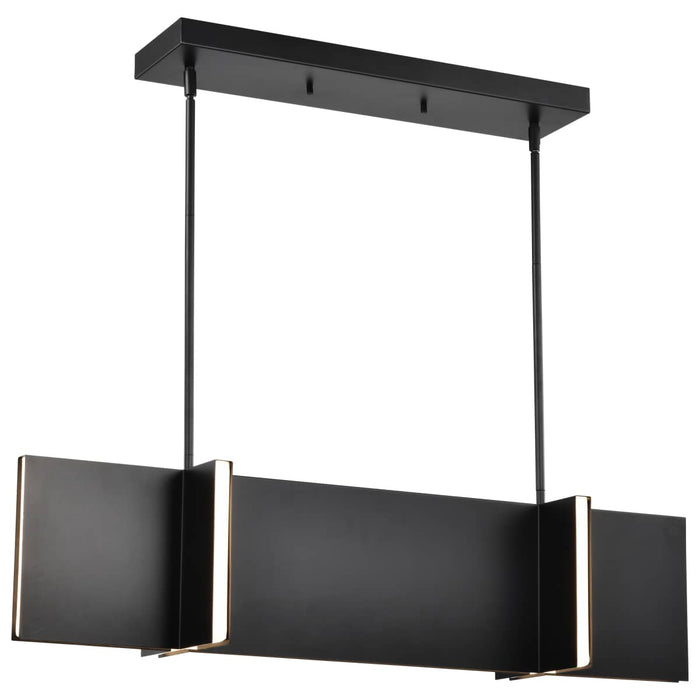 Island Pendant Nuvo 62-2161 Blaine - 38 Inch LED Island Pendant - Matte Black - Acrylic Lens Nuvo