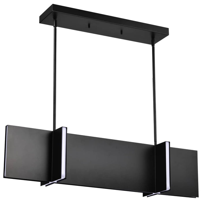 Island Pendant Nuvo 62-2161 Blaine - 38 Inch LED Island Pendant - Matte Black - Acrylic Lens Nuvo