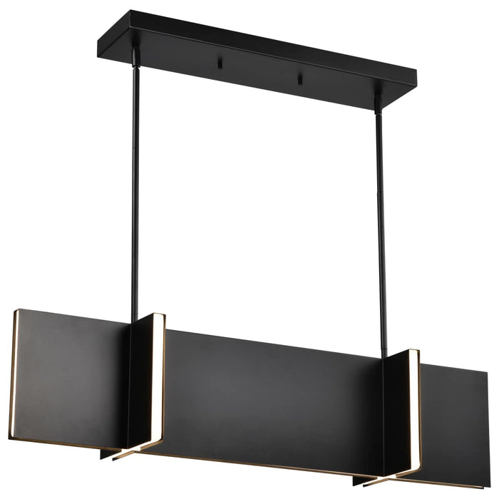 Island Pendant Nuvo 62-2161 Blaine - 38 Inch LED Island Pendant - Matte Black - Acrylic Lens Nuvo