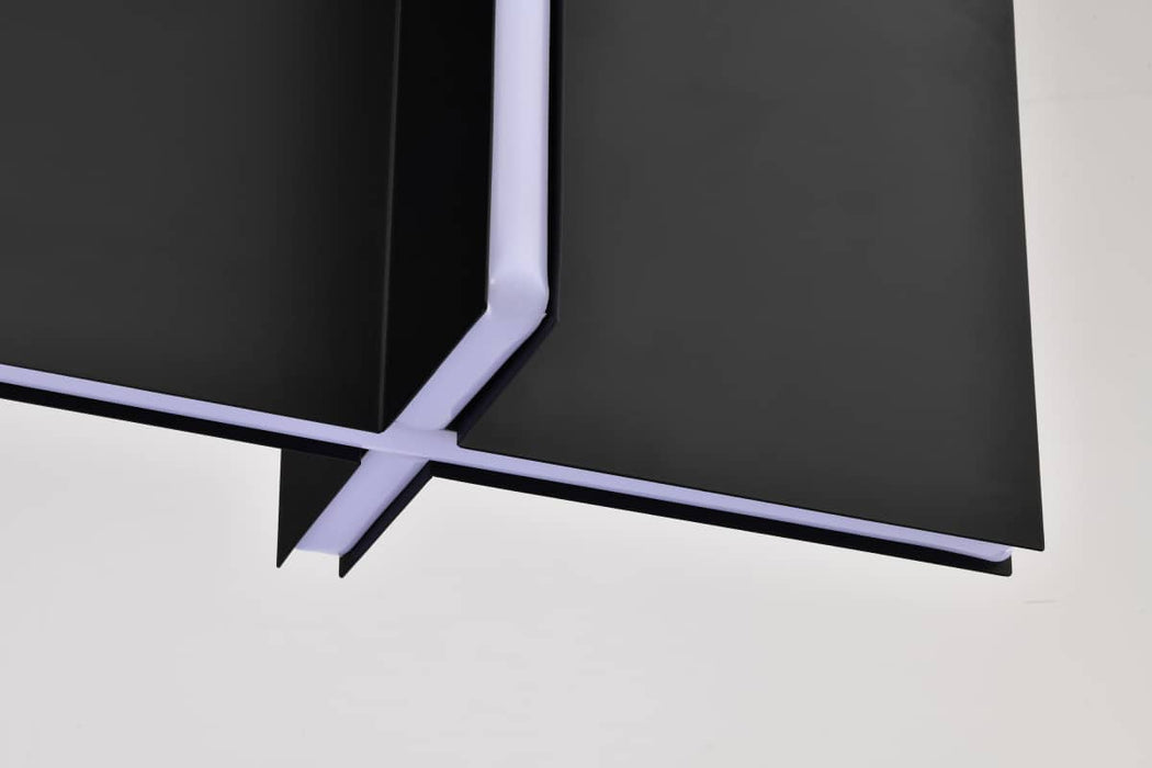 Island Pendant Nuvo 62-2161 Blaine - 38 Inch LED Island Pendant - Matte Black - Acrylic Lens Nuvo