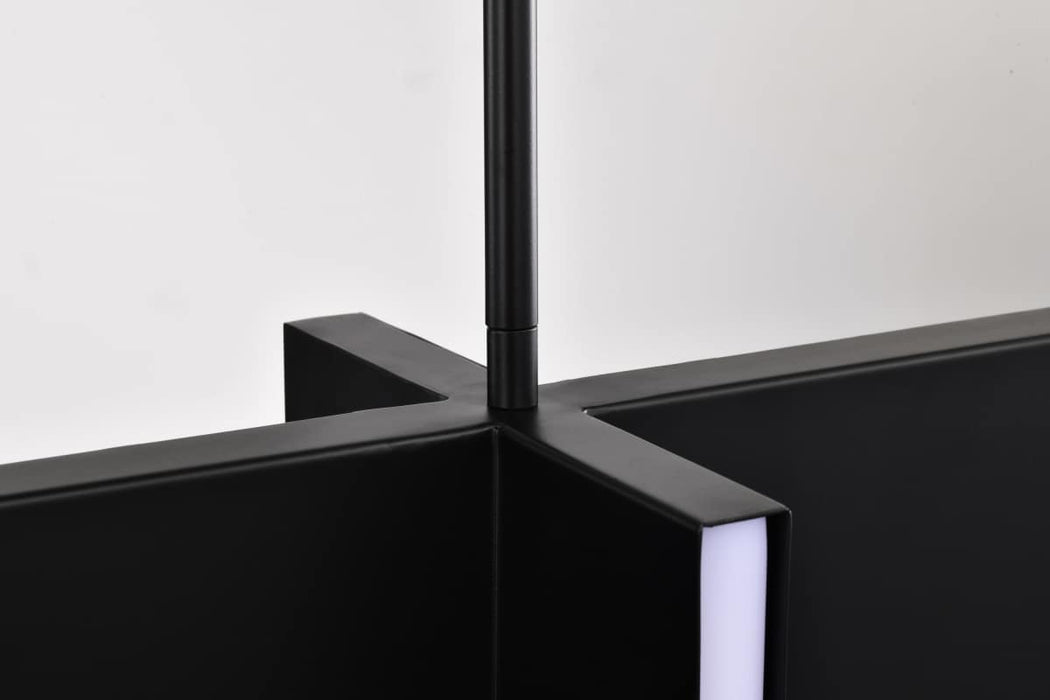 Island Pendant Nuvo 62-2161 Blaine - 38 Inch LED Island Pendant - Matte Black - Acrylic Lens Nuvo