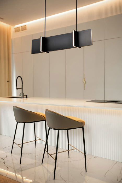Island Pendant Nuvo 62-2161 Blaine - 38 Inch LED Island Pendant - Matte Black - Acrylic Lens Nuvo