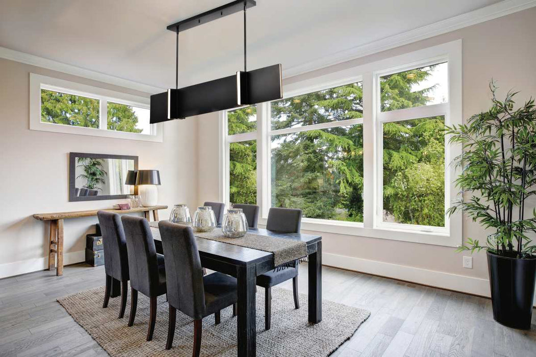 Island Pendant Nuvo 62-2161 Blaine - 38 Inch LED Island Pendant - Matte Black - Acrylic Lens Nuvo