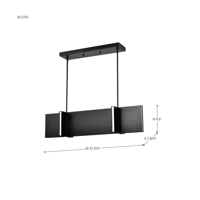 Island Pendant Nuvo 62-2161 Blaine - 38 Inch LED Island Pendant - Matte Black - Acrylic Lens Nuvo