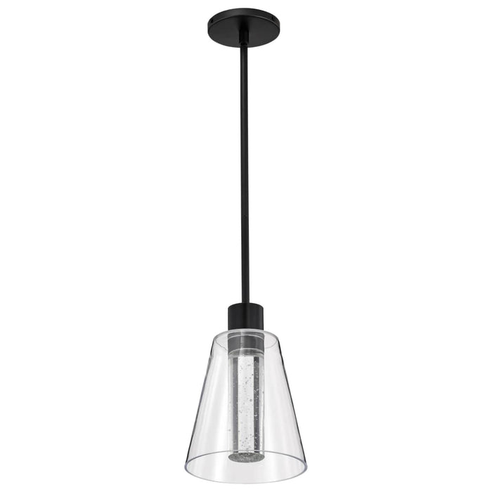 Pendant Nuvo 62-2171 Aura - 7 Inch LED Pendant - Matte Black - K9 Bubble Crystal - 3000K CCT Nuvo