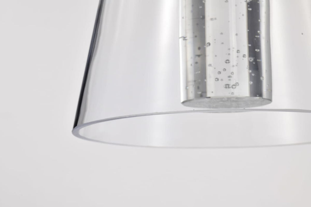 Pendant Nuvo 62-2171 Aura - 7 Inch LED Pendant - Matte Black - K9 Bubble Crystal - 3000K CCT Nuvo