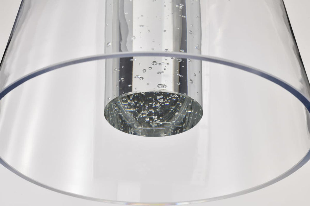 Pendant Nuvo 62-2171 Aura - 7 Inch LED Pendant - Matte Black - K9 Bubble Crystal - 3000K CCT Nuvo