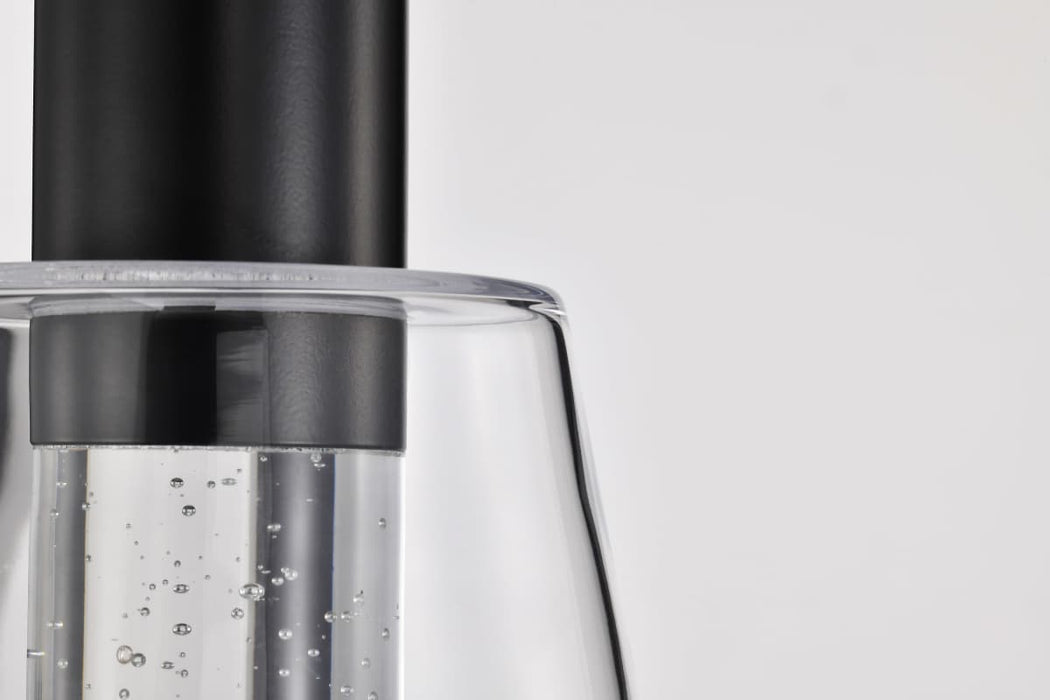 Pendant Nuvo 62-2171 Aura - 7 Inch LED Pendant - Matte Black - K9 Bubble Crystal - 3000K CCT Nuvo
