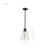 Pendant Nuvo 62-2171 Aura - 7 Inch LED Pendant - Matte Black - K9 Bubble Crystal - 3000K CCT Nuvo