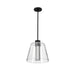 Pendant Nuvo 62-2172 Aura - 12 Inch LED Pendant - Matte Black - K9 Bubble Crystal - 3000K CCT Nuvo