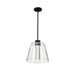Pendant Nuvo 62-2172 Aura - 12 Inch LED Pendant - Matte Black - K9 Bubble Crystal - 3000K CCT Nuvo