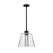 Pendant Nuvo 62-2172 Aura - 12 Inch LED Pendant - Matte Black - K9 Bubble Crystal - 3000K CCT Nuvo