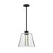 Pendant Nuvo 62-2172 Aura - 12 Inch LED Pendant - Matte Black - K9 Bubble Crystal - 3000K CCT Nuvo