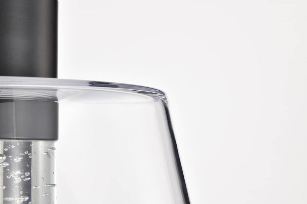 Pendant Nuvo 62-2172 Aura - 12 Inch LED Pendant - Matte Black - K9 Bubble Crystal - 3000K CCT Nuvo