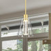 Pendant Nuvo 62-2181 Aura - 7 Inch LED Pendant - Brushed Brass - K9 Bubble Crystal - 3000K CCT Nuvo