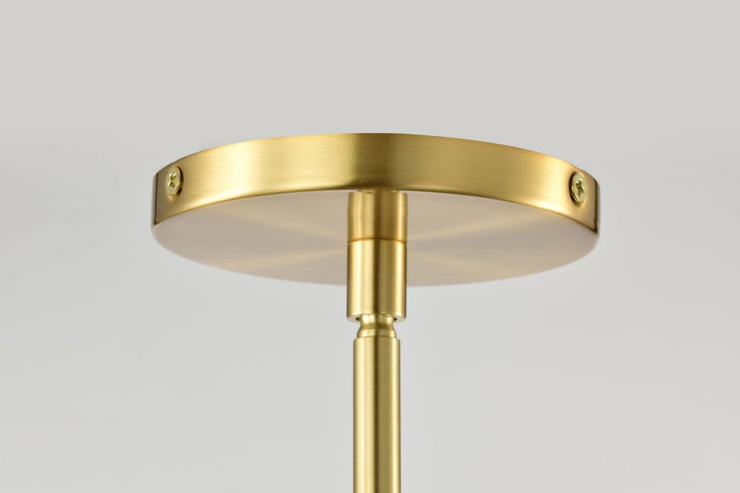 Pendant Nuvo 62-2182 Aura - 12 Inch LED Pendant - Brushed Brass - K9 Bubble Crystal - 3000K CCT Nuvo